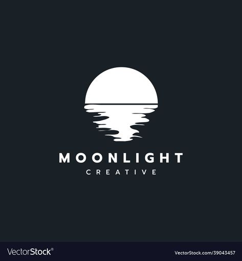 Moon Graphic Design, Moon Light, Moon Logo Design, Light Logo, Lunar Logo Design, Moonlight Logo, Moon Logo Ideas, Moon Logo Design Ideas, Moonlight Logo Design