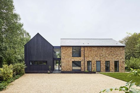 Great Missenden, Garage Extension, London Brick, 1970s House, House Extension Design, Extension Designs, Melbourne House, Timber Cladding, Casa Exterior