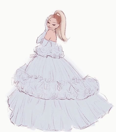 this Ari Grammy sketch is so cute 🥺 Meet Gala, Two Lovers Art, Ariana Grande Anime, Ariana Grande Background, Ariana Grande Drawings, Star Guardian, Ariana Video, Art Romantic, Romantic Paintings