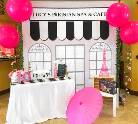 6 Ways to Make a Party Backdrop | Celebration Stylist | Popular Party Planning Blog Paris Birthday Party Ideas, Paris Theme Party Decorations, Paris Party Decorations, Paris Birthday Party, Cafe Theme, Paris Bridal Shower, Parisian Party, Paris Birthday Parties, Springtime In Paris