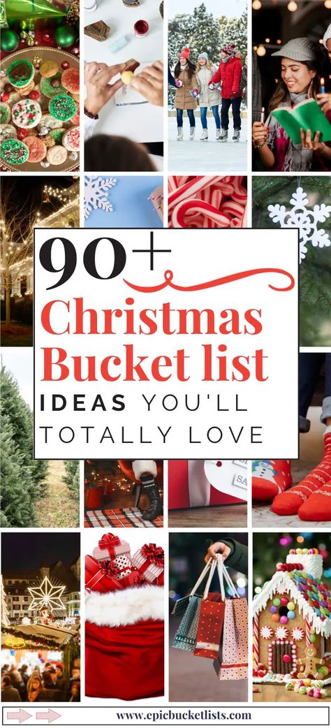 Winter Break Bucket List, Bucket List Ideas Winter, Winter Bucket Lists, Winter Bucket List Ideas, Bucket List For Families, Movie Bucket List, Fun Holiday Activities, Holiday Bucket List, Family Bucket List