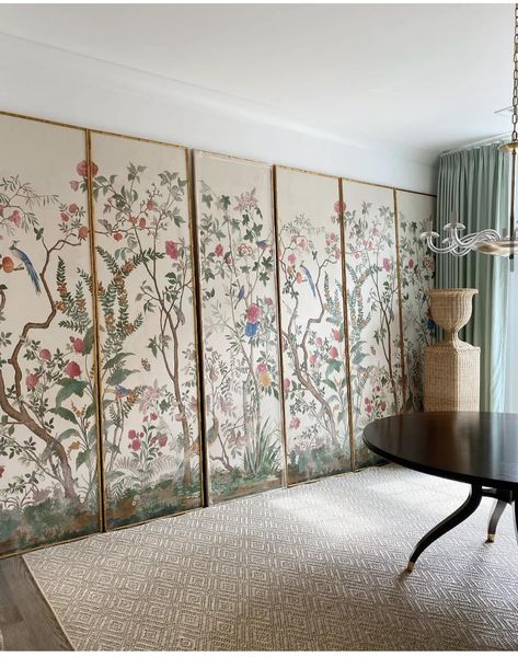 framed-chinoiserie-panel-ideas Molding And Wallpaper, Wallpaper Panels Framed, Modern Bedroom Wardrobe Ideas, Framed Wallpaper Panels, Chinoiserie Wallpaper Panels, Chinoiserie Panel, Chinoiserie Bedroom, Chinoiserie Interior, Modern Bedroom Wardrobe