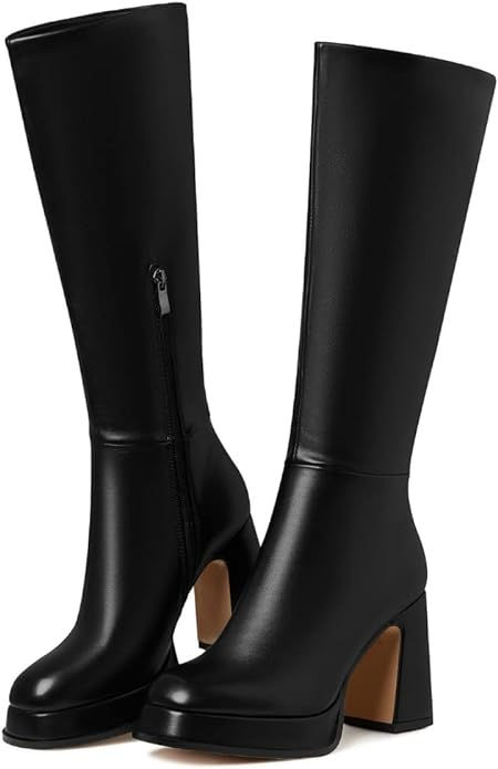 Knee high boots, knee high boots outfit, knee high boots fall, knee high boots 2023, Fall shoes, fall shoes 2023, fall fashion, fall fashion 2023, women’s fashion, women’s fashion 2023, women’s fall fashion, fashion trends, fall fashion trends, fashion trends 2023 Fall Goth, Boots For Women Ankle, Cosplay Boots, Punk Boots, Ankle Boots For Women, Club Shoes, Gogo Boots, Black Platform Boots, Black Knee High Boots