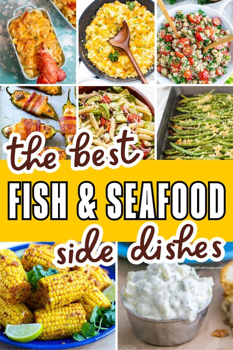 Fried Fish Dinner Ideas Sides, Fish Fry Side Dishes, Seafood Side Dishes, Fish Side Dishes, Fish Fry Menu, Fish Fry Sides, Shrimp Side Dish, Catfish Dinner, Fish Sides