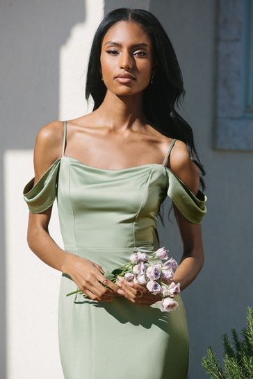 Gorgeous Bridesmaid Dresses, Lipsy London, Cold Shoulder Maxi Dress, Sage Dress, Mom Wedding, Pretty Prom Dresses, Bridesmaids And Groomsmen, London Dresses, Bridesmaid Gown