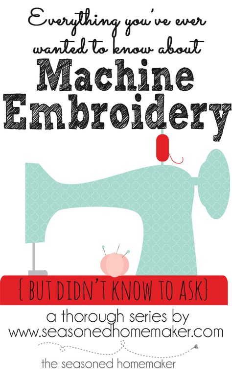 Machine Embroidery: If you are thinking about getting a sewing machine that includes Machine Embroidery then you will want to read All About Machine Embroidery. I have 31 posts that cover every possible thing you could want to know. Machine Embroidery Tutorials, Sewing Machine Embroidery, Beginner Sewing Projects Easy, Machine Embroidery Projects, Embroidery Monogram, Machine Embroidery Applique, Free Machine Embroidery, Machine Embroidery Patterns, Sewing Projects For Beginners