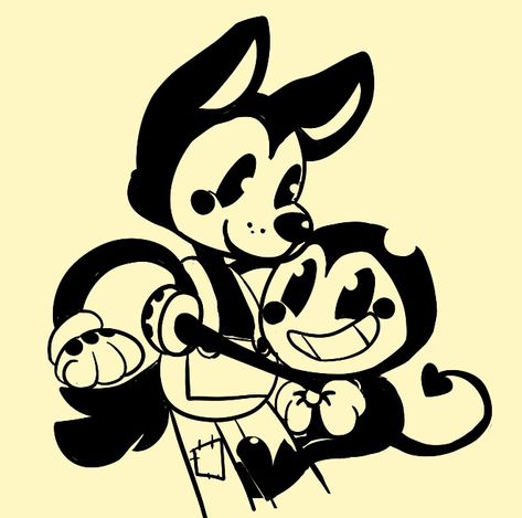 Bendy And Boris, Oswald The Octopus, Boris The Wolf, Bendy Y Boris, Black And White Cartoon, Lucky Rabbit, Felix The Cats, Ink Machine, Bendy And The Ink Machine