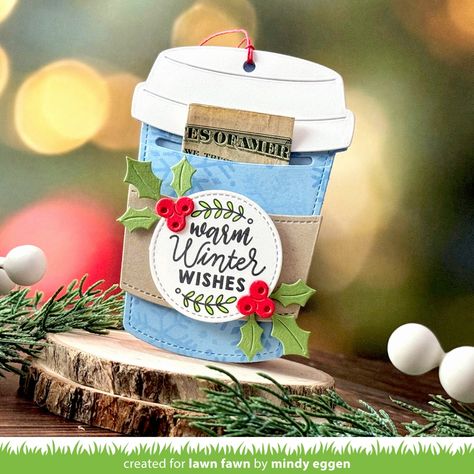 Lawn Fawn Inspiration Fall/Winter 2024 Release: Coffee Cup Gift Card Holder – Mindy Eggen Design Lawn Fawn Coffee Cup Gift Card Holder, Coffee Cup Gift Card Holder, Cup Of Cheer, Dice Gifts, Coffee Gifts Card, Lawn Fawn Blog, Paper Purse, Gift Holders, Food Gift Cards