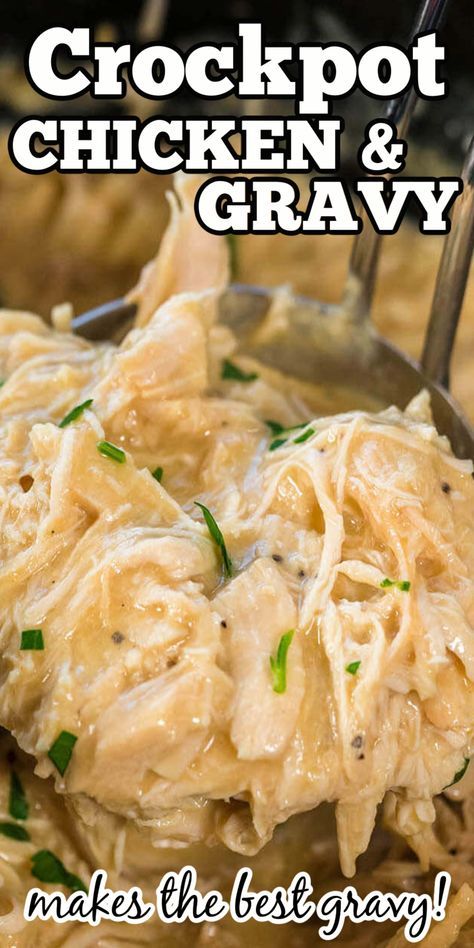 Slow Cooker Chicken And Gravy, Best Crockpot Chicken, Crockpot Chicken And Gravy, Chicken Gravy Recipe, Chicken And Gravy, Crock Pot Potatoes, Easy Slow Cooker Chicken, Easy Crockpot Chicken, Turkey Sandwich