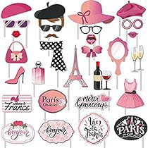 Birthday Paris Theme, Parisian Party Theme, Birthday Party Items, Party Photo Booth Props, Parisian Theme, Birthday Party Accessories, Paris Theme Party, Paris Themed, La Baby