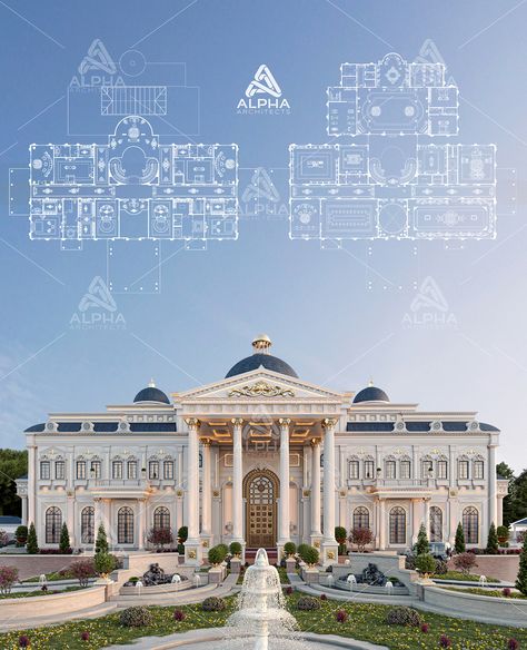 Luxury Mansion Design on Behance Living Room Classic Design, Floor Decoration Ideas, Classic Style Aesthetic, Floor Decor Ideas, Mansion Plans, Classic Mansion, Castle House Design, Living Room Classic, Mansion Exterior