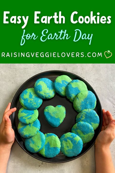 Earth Day Cookies Recipe, Space Theme Cooking Activities, Earth Cookies Decorated, Earth Day Party Food, Earth Day Desserts, Earth Cookies, Planet Cookies, Earth Day Cookies, Space Snacks