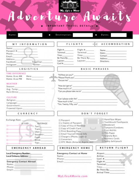 Printable form for your "Important Travel Details" that you can take with you, and never freak out about again! Travel on my friends! Inteletravel Agent, Travel Consultant Business, Traveling Accessories, Travel Agent Career, Travel Safety Tips, Travel Consultant, Solo Traveling, Single Travel, Business 101