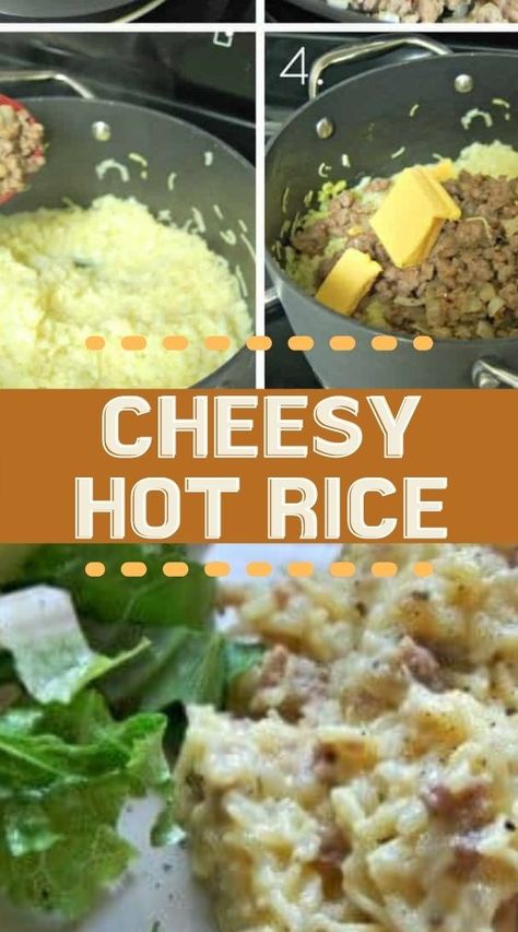 Velveeta Rice, Hot Rice Recipe, Lipton Chicken Noodle Soup, Velveeta Cheese Sauce, Sausage And Rice Casserole, Rice Sides, Gluten Free Sausage, Sausage Rice, Cheesy Rice