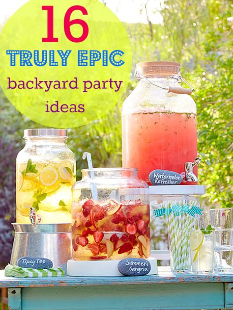 Your Summer Parties Just Reached Legendary Status Backyard Bbq Party, Fiesta Tropical, Drink Station, Spring Party, Summer Entertaining, Beltane, Bbq Party, Summer Bbq, Picnic Party