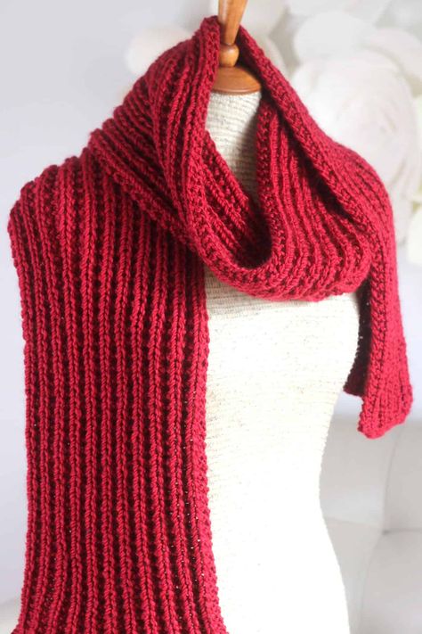 Bring a touch of movie magic to your knitting with the new Hot Frosty Scarf Pattern! Inspired by the iconic red scarf from the beloved romantic holiday film, this design is both festive and beginner-friendly. The Seeded Rib Stitch adds cozy texture with a mix of knits and purls, making it stretchy, reversible, and naturally flat. Perfect for fans of the movie or anyone looking to create a vibrant winter accessory, this scarf is a joy to knit and wear. Rib Scarf Knitting Pattern, Super Bulky Knit Scarf Pattern Free, Knitting Scarf Patterns Free Beginner, Chunky Scarf Pattern Knit, Beginner Knitting Scarf Patterns Free, Quick Knit Scarf, Beginner Knitted Scarf, Free Knit Scarf Patterns Easy, Easy Knitted Scarf