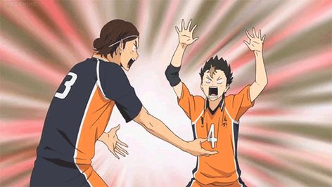 Haikyuu Gif, Asahi Azumane, Kuroo Haikyuu, Nishinoya Yuu, Haikyuu Karasuno, Anime Screencaps, Glass Paintings, Haikyuu Funny, Haikyuu Ships