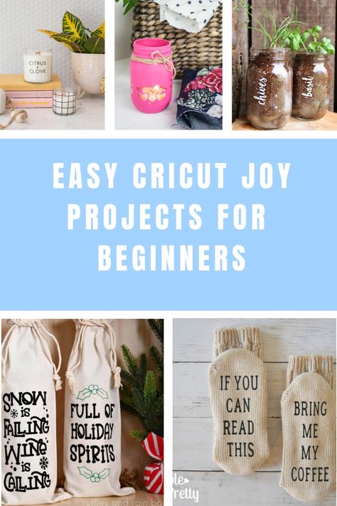 These Cricut Joy projects for beginners are the best way to get started with your new Cricut machine and start creating! Everything from gifts, decor & more! Cricut Projects Joy, Cricut Beginner Projects, Cricut Joy Xtra Projects, Beginner Cricut Projects, Cricut Projects Beginner Vinyl Ideas, Cricut Joy Projects Beginner, Cricut Joy Project Ideas, Easy Cricut Projects For Beginners, Cricut Joy