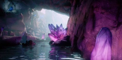 Glowing Crystal Cave, Cave Crystals, Crystal Cave Aesthetic, Crystal Cave Fantasy Art, Crystal Cave Art, Cave Fantasy Art, Crystal Caves, Fantasy Crystal Art, Crystal Landscape