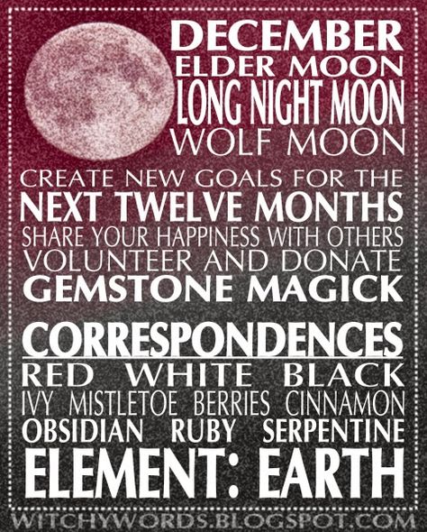 The month of my birthday, I want a december moon tattoo Witchy Words, December Full Moon, Oh My Goddess, Wicca Witchcraft, Moon Cycles, Wolf Moon, Moon Magic, Moon And Stars, Winter Solstice