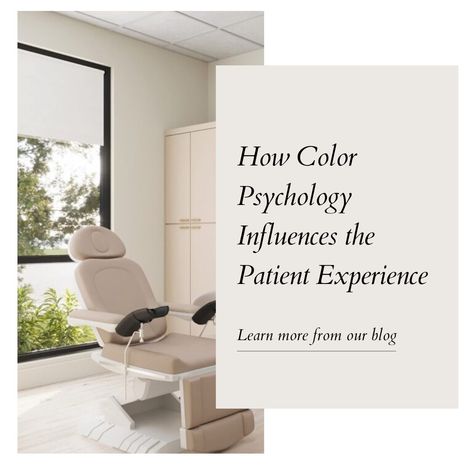 Did you know that colors can totally influence how we feel in a space? Color psychology speak volumes in patient care. This is why we are all about using the right colors to create a healing environment that's intentionally soothing and uplifting, and at the same time supports your needs. How can colors influence the patient experience? Read more from our blog: https://hubs.ly/Q01XRFk40 Medical Clinic Design, Healing Environment, Doctors Office Decor, Medical Office Design, Clinic Design, Medical Office, Doctor Office, The Patient, Medical Aesthetic