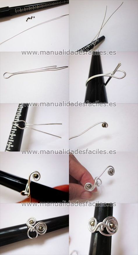 20 Easy Step by Step DIY Tutorials for Making a Ring Wire Jewelry Rings, Diy Ring, Wire Jewelry Making, Bijoux Fil Aluminium, Ring Tutorial, Diy Wire Jewelry, How To Make Rings, Wire Work Jewelry, Jewelry Techniques