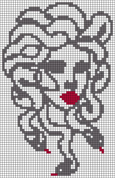 Alpha pattern #139325 | BraceletBook Medusa Cross Stitch Pattern, Medusa Cross Stitch, Deity Work, Sketch Outline, Silhouette Sketch, Pixel Art Grid, Graph Paper Art, Knitted Wit, Alpha Pattern