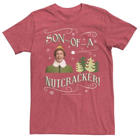 Men's Elf Buddy Son-Of-A-Nutcracker Tree Text Poster Graphic Tee Elf Movie Shirts, Nutcracker Tree, Elf Buddy, Text Poster, Poster Graphic, Elf Movie, National Lampoons Christmas, Cars Tees, National Lampoons Christmas Vacation