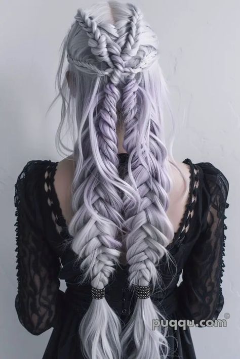 fishtail-braid-197 Scandinavian Braids, Fishtail Braid Step By Step, Braid Step By Step, How To Fishtail, Beautiful Braided Hair, Dyed Hair Inspiration, Fishtail Braid, Beautiful Hair Color, Fantasy Hair