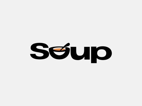 Soup Wordmark Logo Design Concept by Murat Boğazkesenli on Dribbble Food Logo Design Inspiration Creative, Soup Logo, Soup Design, Fork Logo, Wordmark Logo Design, Logo Wordmark, Food Logo Design Inspiration, Cooking Logo, Logo Design Concept