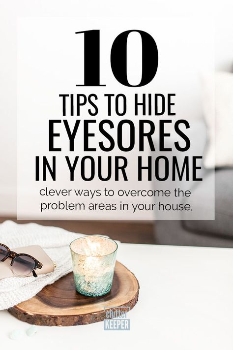 Need clever ways to hide problem areas of your home and keep it looking fresh all the time? Here are 10 tips to hide home eyesores. Some might surprise you. #homedecor #organization #clutterkepper Kon Mari, Organizing Things, Organization Hacks Diy, Hiding Ugly, Room Organization Bedroom, Organisation Ideas, Rv Organization, Hidden Kitchen, Kitchen Clutter