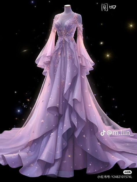 dress dresses dress outfit dress outfits dresses casual dress up dressing dresses outfits dress up outfit dress styles Royal Dresses Queens Gowns Ball, Mystical Gown, Purple Fantasy Dress, Outfits Dresses Casual, Outfits Dress, Outfits Dresses, Fantasy Dresses, Fashion Drawing Dresses, Royal Dresses