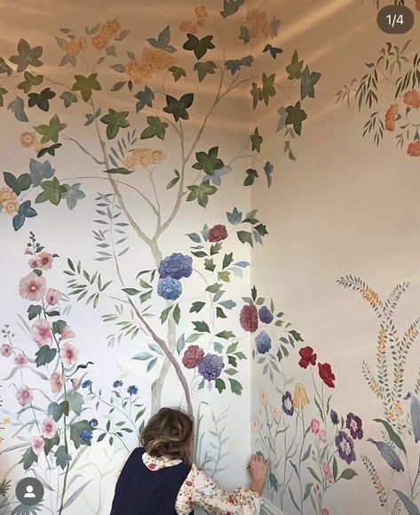 Tess Newall, Nursery Mural, Bedroom Murals, Flowers Painted, Dream Rooms, Dream House Decor, My New Room, Dream Room, 인테리어 디자인