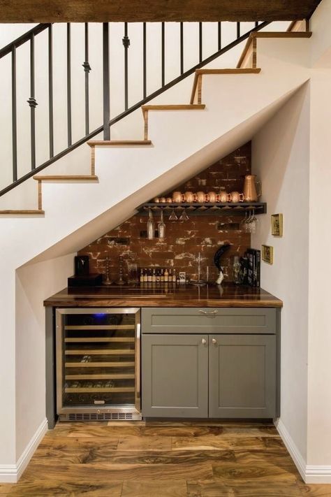 Basement Under Stairs Ideas, Under Stairs Wine Storage, Stairs Wine Storage, Bar Under Stairs, Under Stairs Storage Ideas, Stairs Storage Ideas, Cozy Home Ideas, Under Stairs Storage Solutions, تحت الدرج