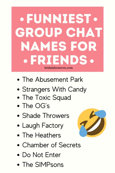 funny group chat names Group Names Funny, Funny Group Chat Names, Funny Contact Names, Funny Nicknames For Friends, Snapchat Groups, Nicknames For Friends, Group Chat Names, Funny Nicknames, Group Names Ideas