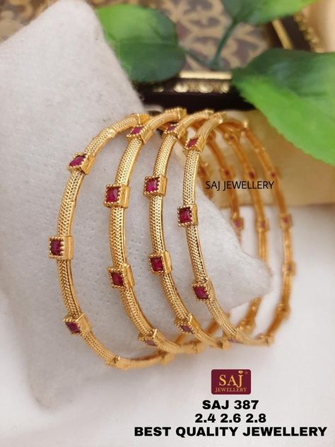 Bangles Jewelry Designs Gold Latest, Bangles Jewelry Designs Gold, Jewelry Designs Gold, Simple Frock, Bangles Collection, Real Diamond Necklace, Jewelry Product Shots, Gold Jewels Design, Gold Items