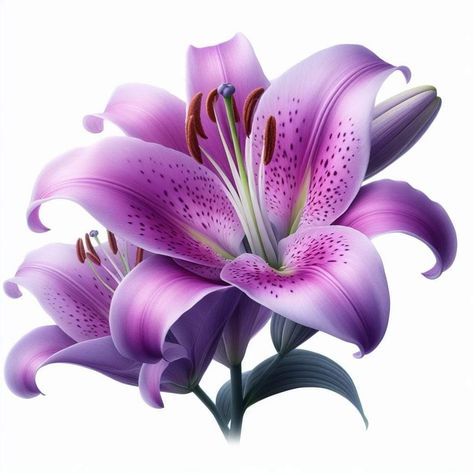 Purple Lily Flower, Floral Back Tattoos, Victorian Illustration, Purple Lily, Tattoos For Women Flowers, Floor Murals, Diy Bead Embroidery, Butterfly Tattoos, Flower Art Drawing