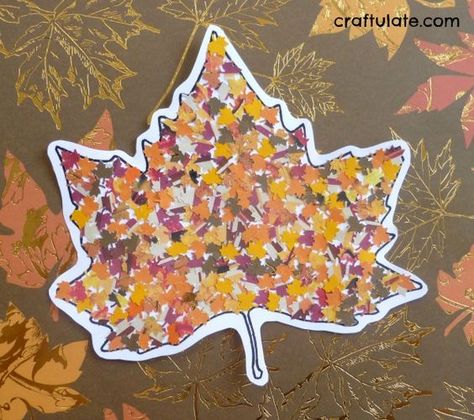 This pretty leaf punch collage is the perfect art activity for fall, and great fine motor practice too! Fall Leaf Collage, Thanksgiving Artwork, October Kids, Leaf Casting, Fall Crafts For Toddlers, Preschool Crafts Fall, Fall Classroom Decorations, Leaf Collage, Fall Preschool Activities