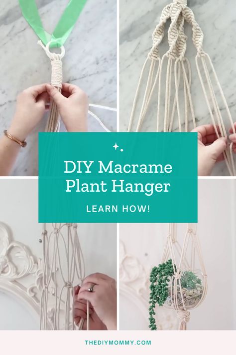 Come see how I turned a set of thrifted globe vases into some chic decor for my studio with a macrame plant hanger DIY. Small Plant Macrame Hanger, Small Macrame Pot Hanger, Macrame Small Plant Hanger Diy, Small Macrame Plant Hanger Pattern, Small Macrame Plant Hanger Tutorial, Tiny Macrame Plant Hanger Diy, Macrame Small Plant Hanger, Small Macrame Plant Hanger Diy, Small Macrame Plant Hanger