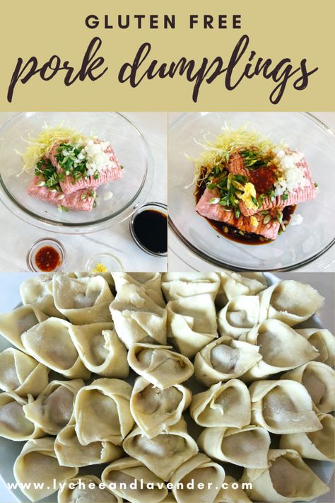 Homemade Dumpling Dough, Gluten Free Dumpling, Gluten Free Dumpling Wrappers, Homemade Wontons, Homemade Dipping Sauce, Gluten Free Chinese Food, Gluten Free Asian Recipes, Gluten Free Dumplings, Dumpling Recipes