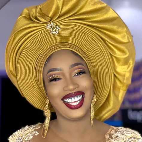 Latest Auto Gele Styles 2024, Diy Fascinator, Nigerian Gele, Gele Styles, African Scarf, Church Dresses For Women, African Hair Wrap, Black Men Haircuts, Aso Oke