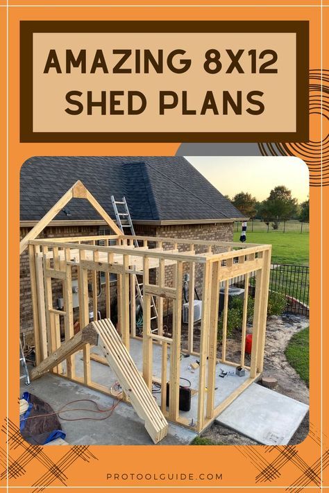 Amazing 8x12 Shed Plans #protoolguide #toolguide #tools 12x8 Shed Plans, Wooden Shed Plans, Free Shed Plans 8x12, Shed Plans 8x12 Outdoor Storage, 8 X 12 Shed Plans, Diy Garden Storage Shed, How To Build A Storage Shed, Shed Plans 10x12 Free, Outdoor Sheds Ideas Buildings