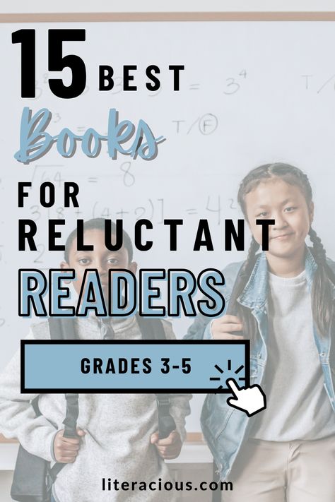 For kids who may not choose to read as their first option, check out these great books for reluctant readers for grades 3-5. Origami Yoda, Strict Parents, Reluctant Readers, Huge Dogs, Sixth Grade, Chapter Books, Hearing Aids, Grade 3, True Friends