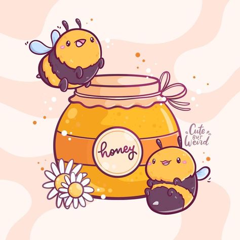 Aesthetic Highlight Covers Instagram Pink, Baby Disney Characters, Bee Drawing, Bee Illustration, Learning Games For Kids, Animal Doodles, Insect Art, Kawaii Animals, Cute Little Drawings