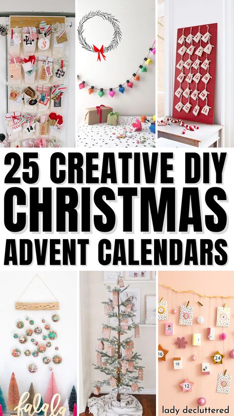 25 Creative DIY Christmas Advent Calendars Diy Wall Advent Calendar, Hot Wheels Advent Calendar Diy, Create Your Own Advent Calendar, Avent Calendar Christmas Diy, Homemade Advent Calendar For Men, Diy Christmas Advent Calendar Ideas, Handmade Advent Calendar Ideas, Home Made Advent Calendar Ideas, Diy Beauty Advent Calendar