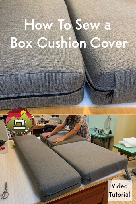 Cushion Cover With Zipper, Sew Couch Cushion Covers, Box Cushion With Zipper Tutorial, Reupholster Camper Cushions, Caravan Cushions, Mew House, Box Cushion Cover, Camper Cushions, Glider Cushions