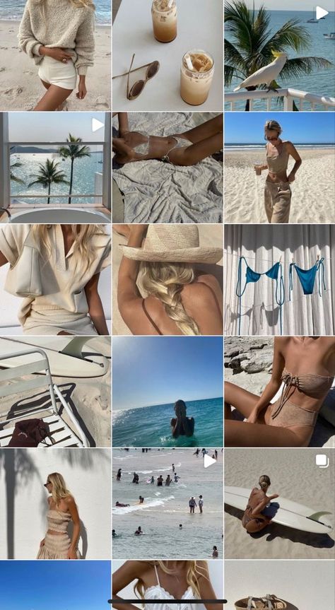 Beach Instagram Aesthetic, Summer Feed Aesthetic, Fuerteventura Aesthetic, Summer Instagram Feed, Summer Feed Instagram, Instagram Feed Goals, Instagram Feed Tips, Summer Feed, Best Instagram Feeds