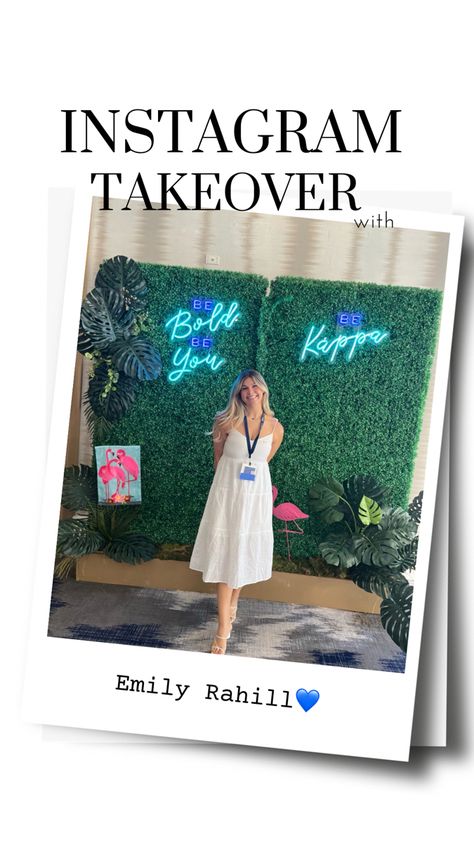 Instagram Takeover Graphic, Instagram Takeover Ideas, Sorority Vp Recruitment, Sorority Recruitment Instagram Posts, Kappa Delta Graphic Design, Sorority Recruitment Graphics, Sorority Recruitment Decorations, Sorority Canvas Paintings, Recruitment Decorations