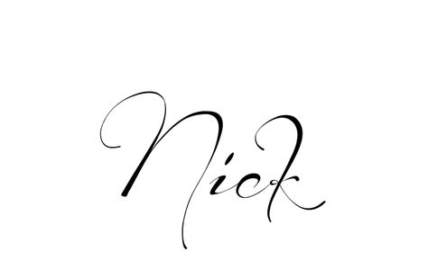 Tattoo Name Nick using the font style Before the Rain Regular Tattoo Nick, Name Creator, Nick Name, Own Tattoo, Create Your Own Tattoo, Tattoo Name, Cursive Writing, Everyday Hacks, Silver Wedding Bands