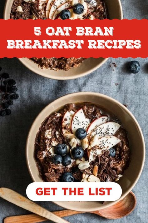 Oat Bran Recipes, Oat Bran Cereal, Flax Muffins, Yogurt Bread, Oat Bran, Brunch Inspiration, Favorite Breakfast Recipes, Baked Oats, Delicious Breakfast Recipes